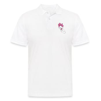 baby middlefinger pink - Männer Poloshirt - Weiß - Vorne - Kai (181cm)