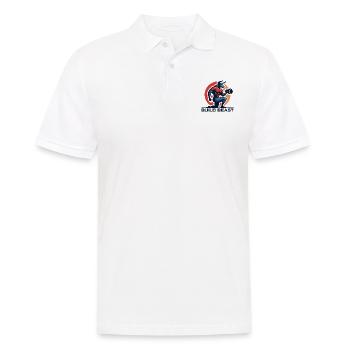 Gym Dominator, BUILD BEAST T-Shirts - Männer Poloshirt - Weiß - Vorne - Kai (181cm)