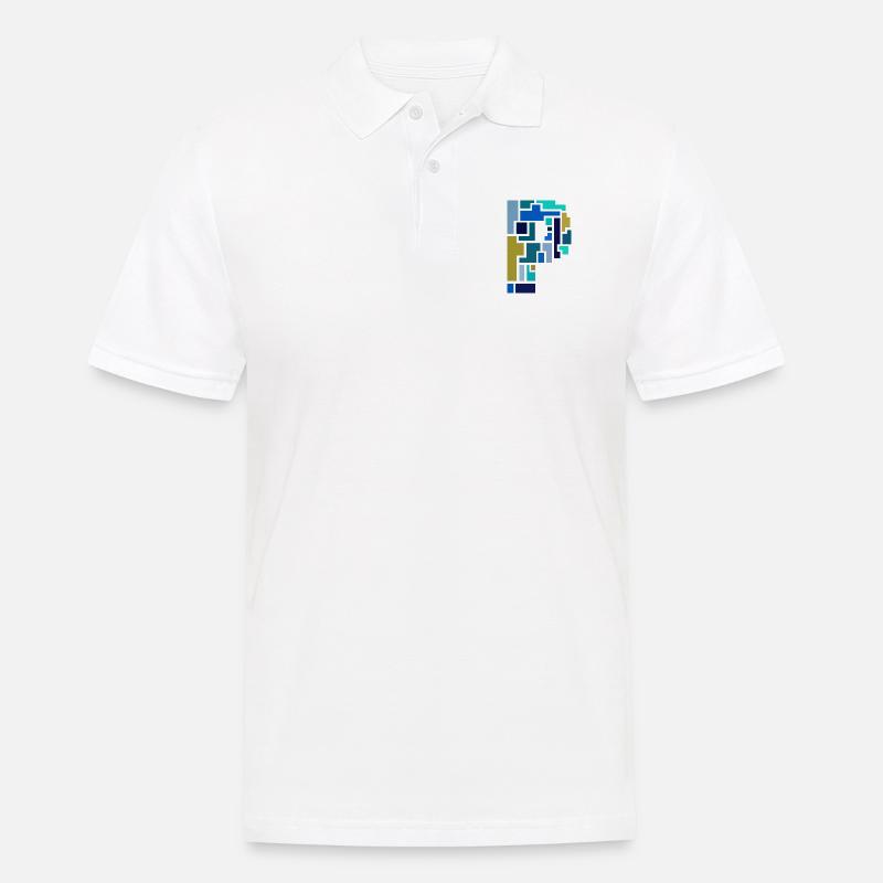 P - Männer Poloshirt - Weiß