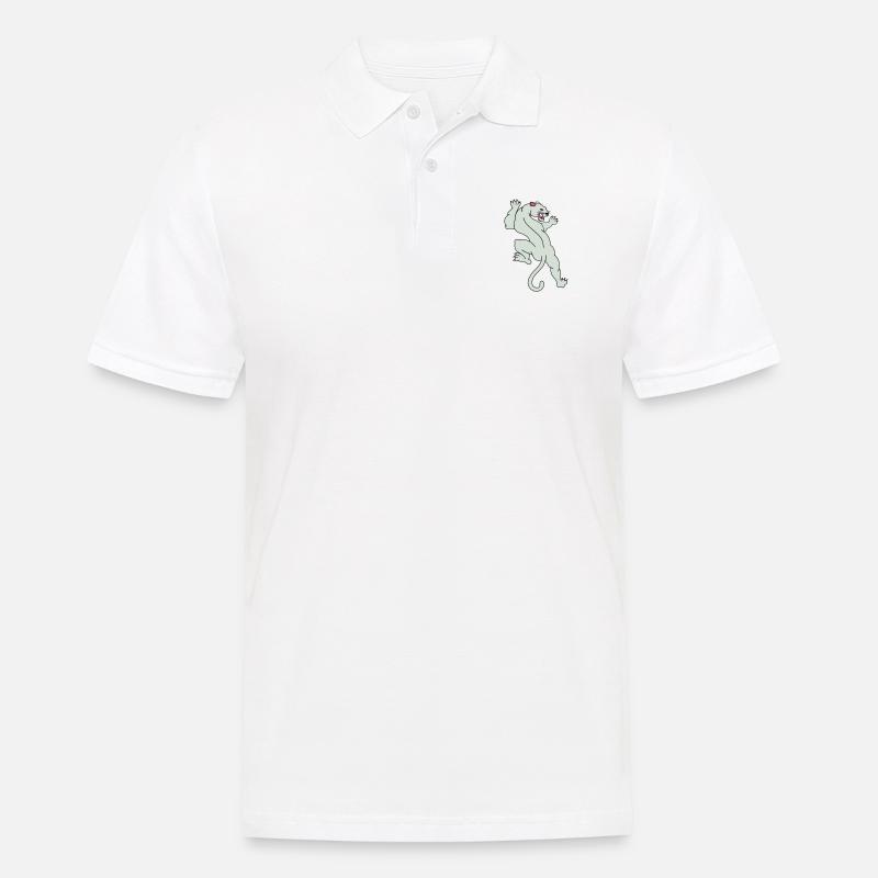panther 02 - Männer Poloshirt - Weiß
