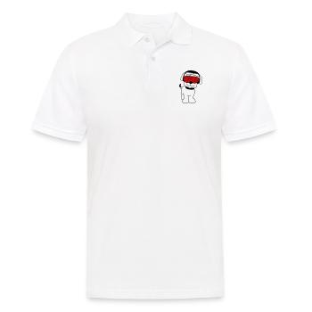 Cooler Süßer DJ Hund Haustier Welpe Party Musik - Männer Poloshirt - Weiß - Vorne - Kai (181cm)