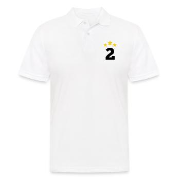 2 ans étoile - cadeau de 2 e anniversaire - Polo Homme - blanc - Devant - Kai (181cm)