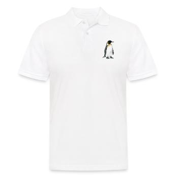 süßer Pinguin - Männer Poloshirt - Weiß - Vorne - Kai (181cm)