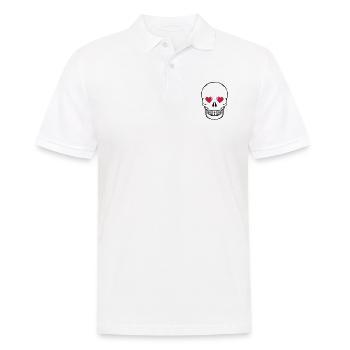 skull love 002 - Men's Polo Shirt - white - Front - Kai (181cm)