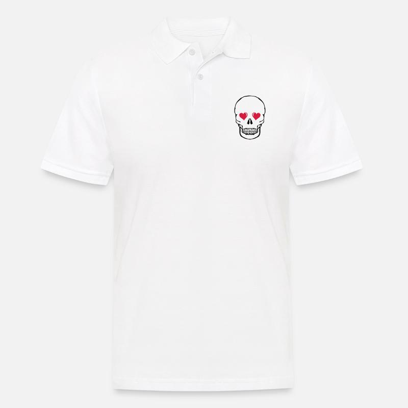 amour de crâne 002 - Polo Homme - blanc