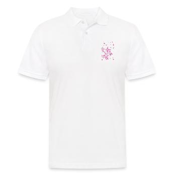 Pegasus in pink - Men's Polo Shirt - white - Front - Kai (181cm)
