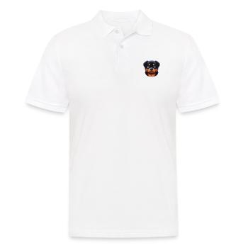 Majestätische Rottweiler-Kunst - Männer Poloshirt - Weiß - Vorne - Kai (181cm)