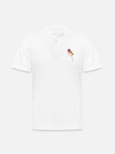 Tiger Zeichnung Tiermotiv künstlerisch cool - Männer Poloshirt - Weiß