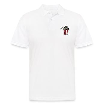 Popkorn süß lecker food lover Kino - Männer Poloshirt - Weiß - Vorne - Kai (181cm)