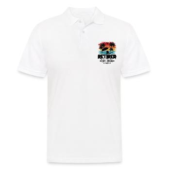 Retired 2024 Not My Problem Anymore Sunset Beach - Men's Polo Shirt - white - Front - Kai (181cm)