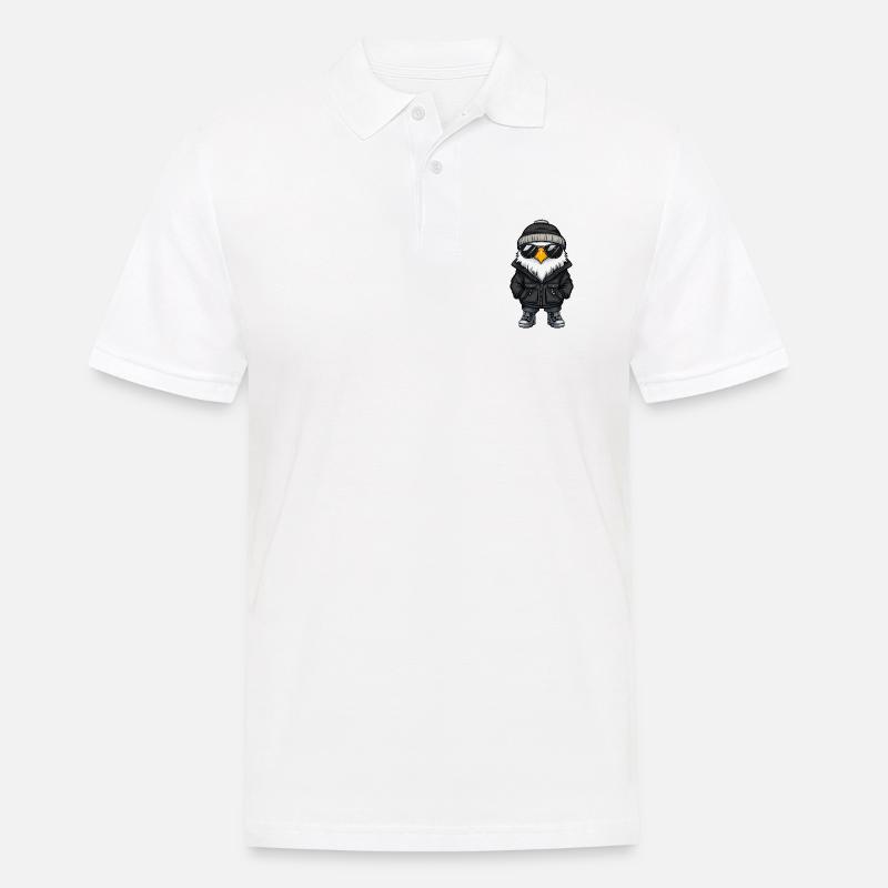 Adler Cool Comic - Männer Poloshirt - Weiß