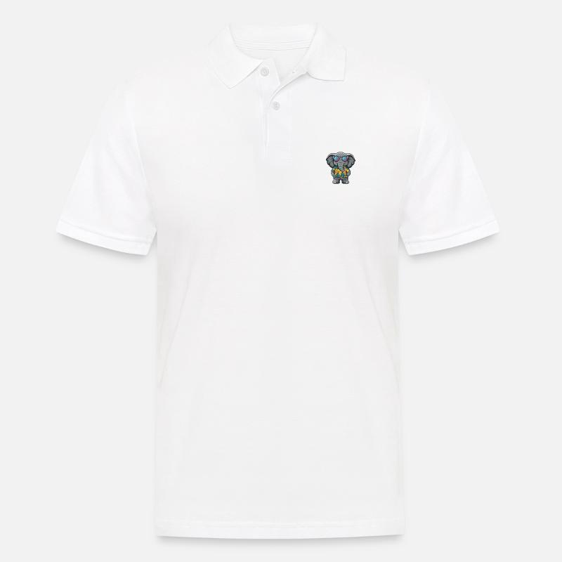 Mammut Comic Cool Sommer - Männer Poloshirt - Weiß