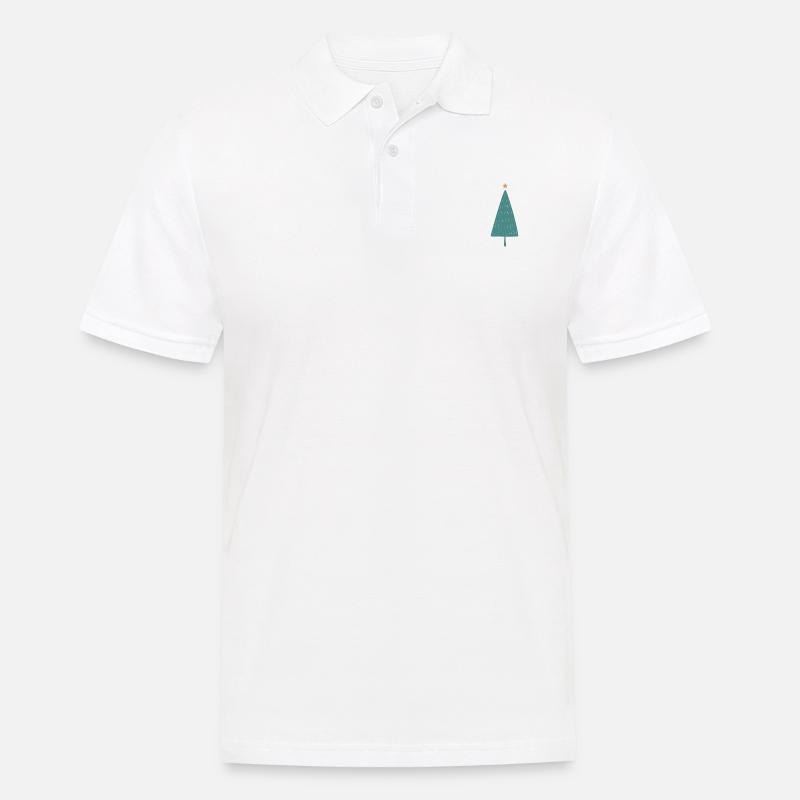 Weihnachtsbaum, Leopard Weihnachtsbäume, Winter - Männer Poloshirt - Weiß
