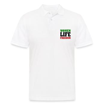 Women life freedom iran - Männer Poloshirt - Weiß - Vorne - Kai (181cm)