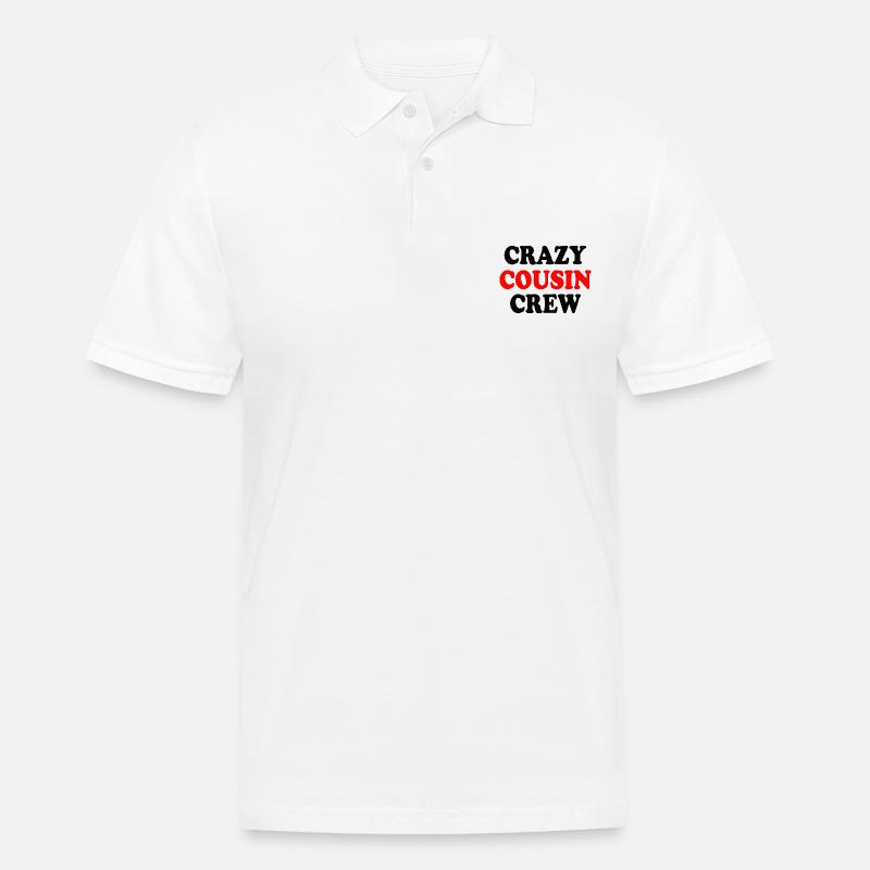 Crazy cousin crew - Männer Poloshirt - Weiß