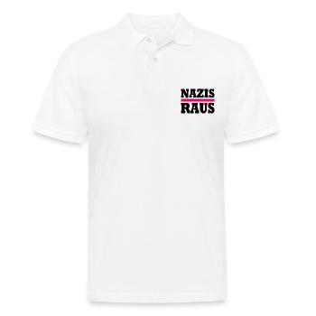 Nazis raus - Männer Poloshirt - Weiß - Vorne - Kai (181cm)