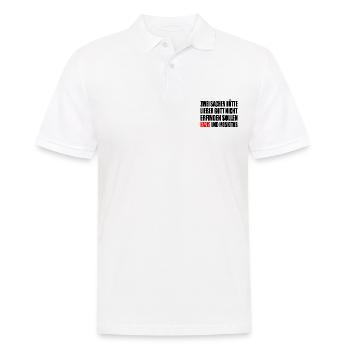 Fck nzs - nazis und moskitos - Männer Poloshirt - Weiß - Vorne - Kai (181cm)