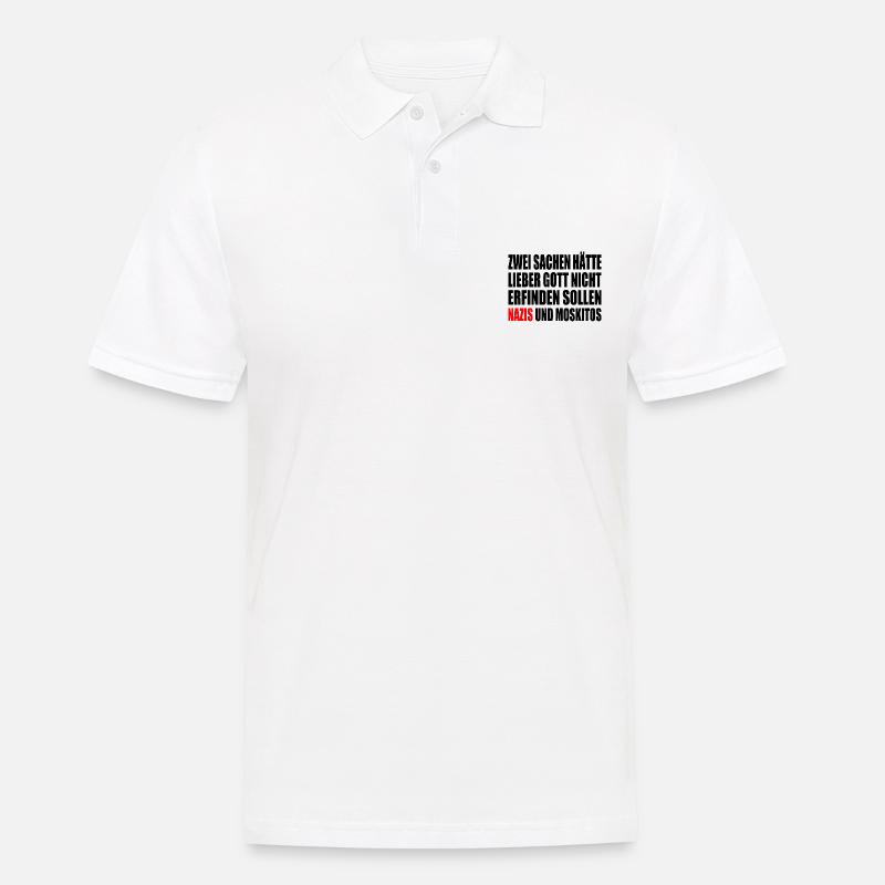 Fck nzs - nazis und moskitos - Männer Poloshirt - Weiß
