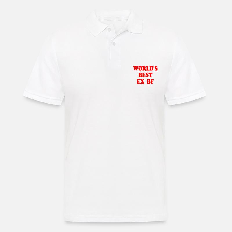 worlds best ex bf - Männer Poloshirt - Weiß