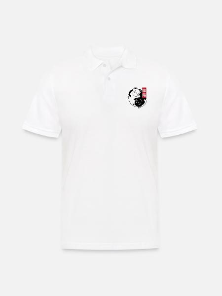 Yin and Yang Cats - Men's Polo Shirt - white