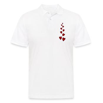 Symbole de l’amour des cœurs - Polo Homme - blanc - Devant - Kai (181cm)