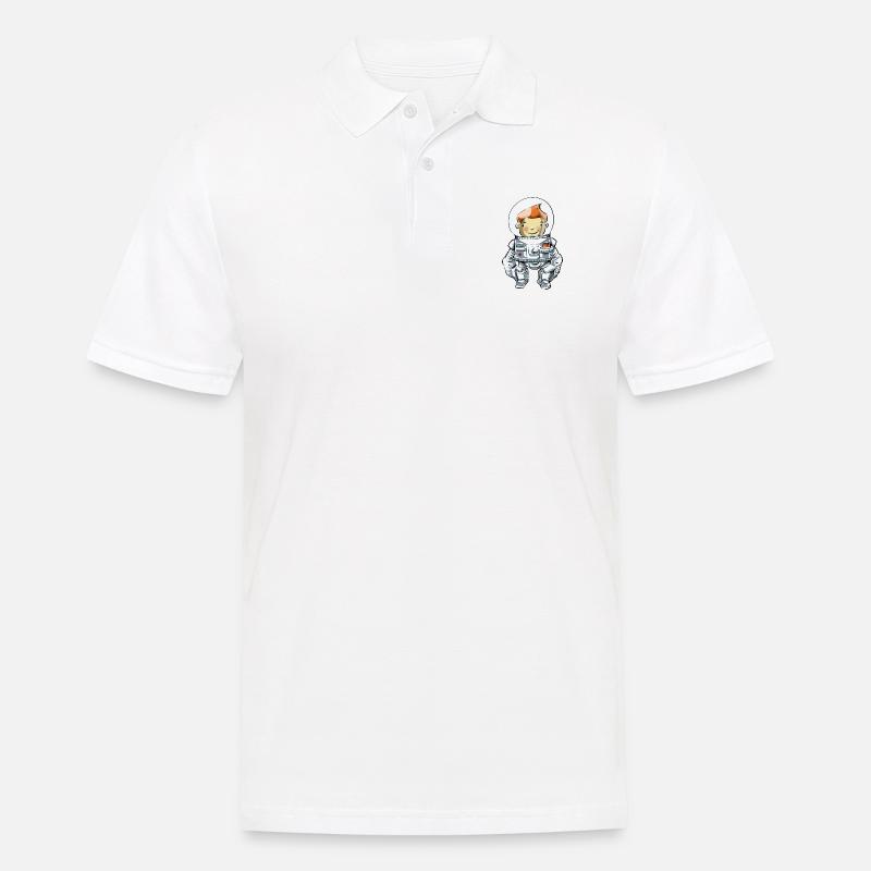 Junger Astronaut - Männer Poloshirt - Weiß