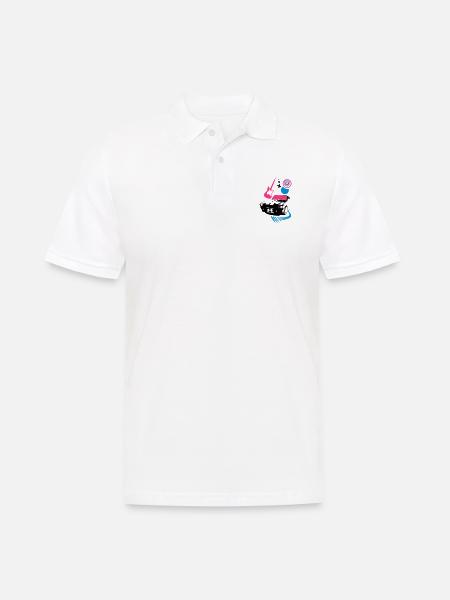 Auto dj Pop-Rock- - Männer Poloshirt - Weiß