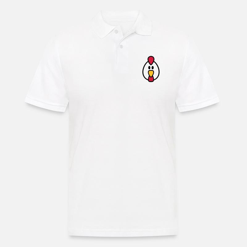 Huhn - Männer Poloshirt - Weiß