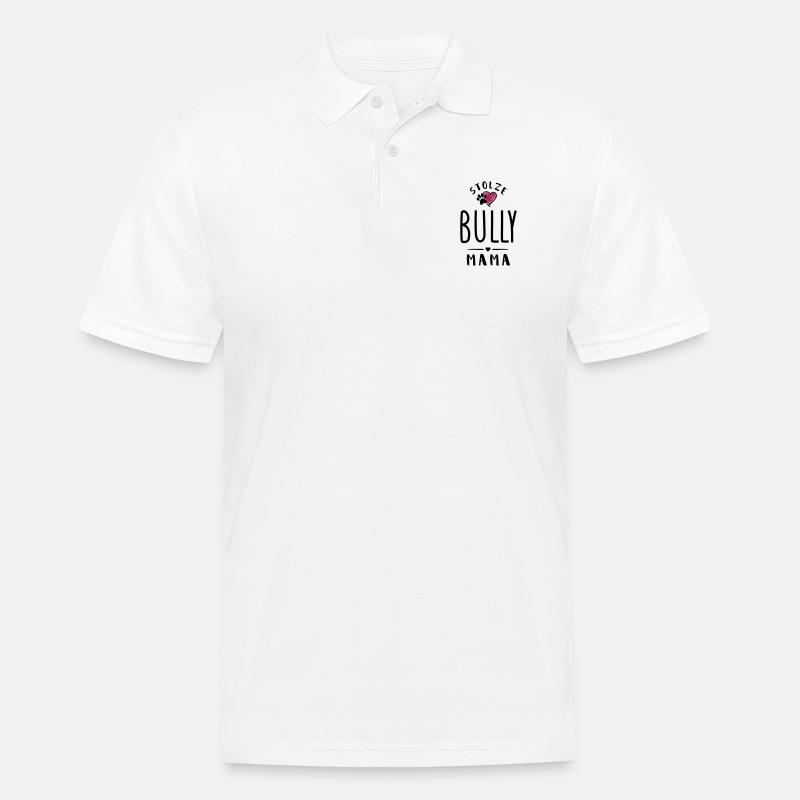 bully mama herz - Männer Poloshirt - Weiß