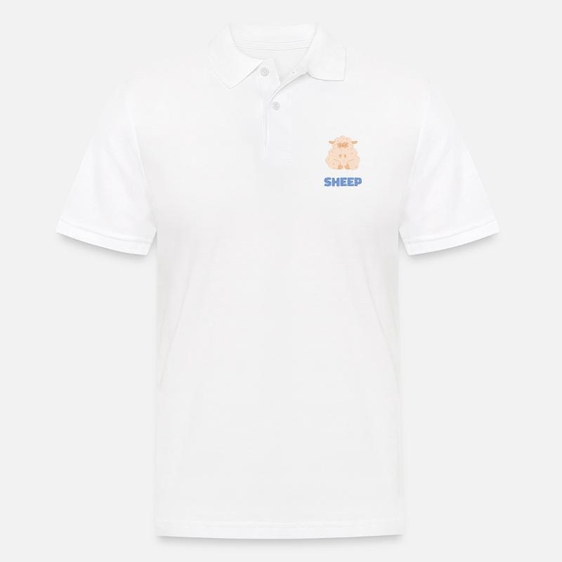 Holy Sheep! Süßes Schaf! - Männer Poloshirt - Weiß