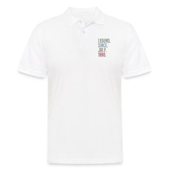 Legende seit Juli 1990 - Männer Poloshirt - Weiß - Vorne - Kai (181cm)