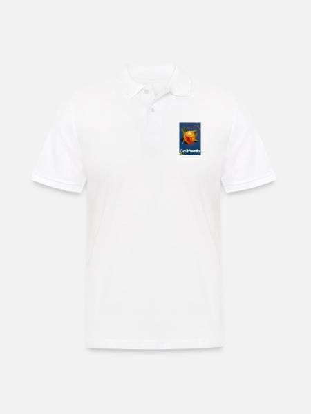 California Oranges Reiseplakat - Männer Poloshirt - Weiß