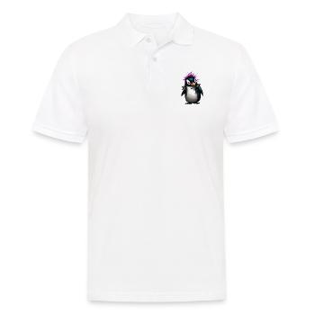 PENGUPUNKS - Männer Poloshirt - Weiß - Vorne - Kai (181cm)