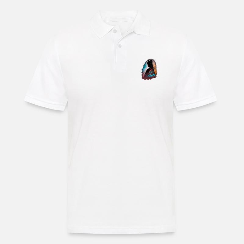 Der Schatten von Tokio | Shadows Unleashed - Männer Poloshirt - Weiß