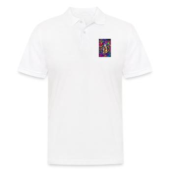 Moderne Urban Pop Art Bunny Bunny White Coloré - Polo Homme - blanc - Devant - Kai (181cm)