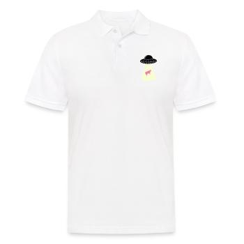 ufo kuh - Männer Poloshirt - Weiß - Vorne - Kai (181cm)