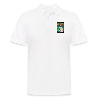 Maus mit Bienchen im Regen - Männer Poloshirt - Weiß - Vorne - Kai (181cm)