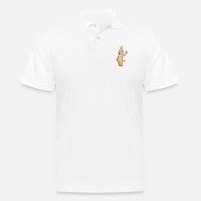 Idee - Männer Poloshirt - Weiß