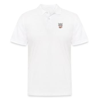 Thé Boba Hippopotame Pygmée - Polo Homme - blanc - Devant - Kai (181cm)