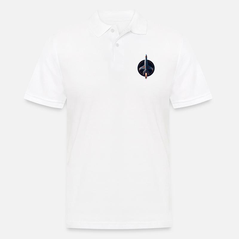 Fusée spatiale - Polo Homme - blanc