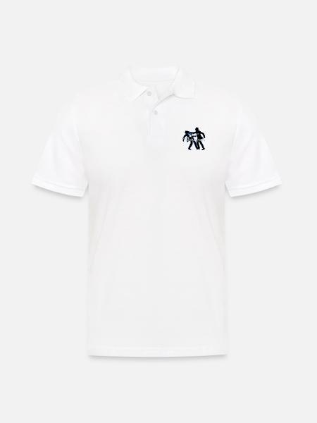 Watschenbaum dunkel - Männer Poloshirt - Weiß