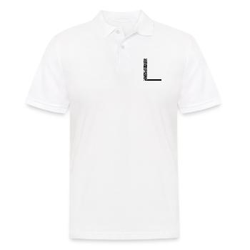 Buchstabe L - Männer Poloshirt - Weiß - Vorne - Kai (181cm)