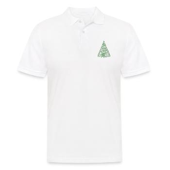 fir green - Men's Polo Shirt - white - Front - Kai (181cm)