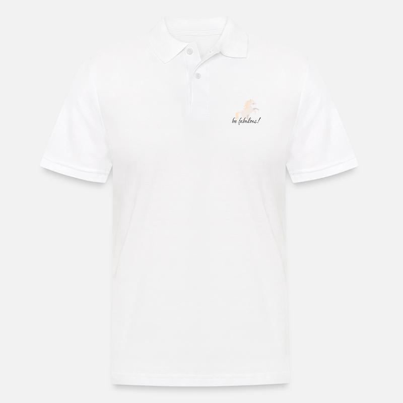 Pferde - Männer Poloshirt - Weiß