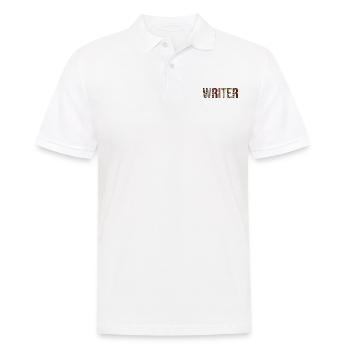 Writer - Men's Polo Shirt - white - Front - Kai (181cm)