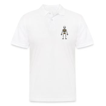 Skeleton Comic Halloween - Men's Polo Shirt - white - Front - Kai (181cm)