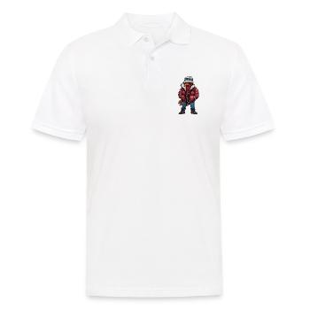 Dinde Drôle d’hiver - Polo Homme - blanc - Devant - Kai (181cm)