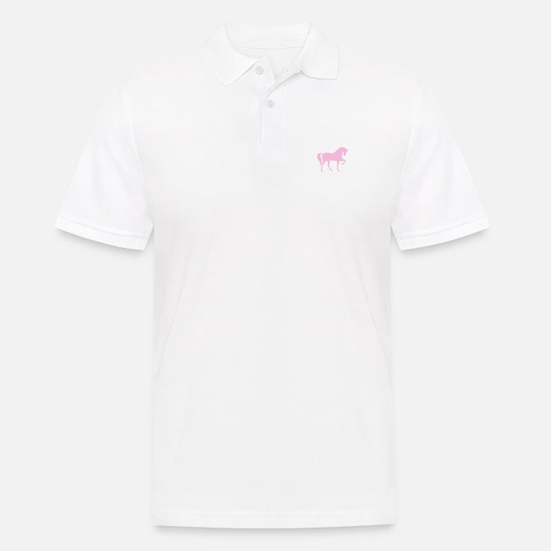 Pferde - Männer Poloshirt - Weiß