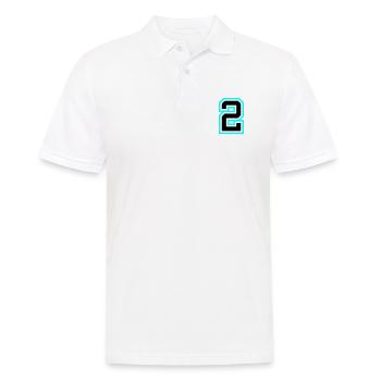Symbole à 2 chiffres - Polo Homme - blanc - Devant - Kai (181cm)