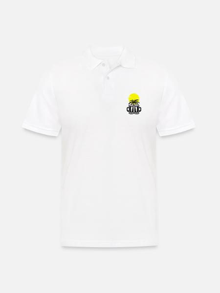 Beer Palm Trees Island Vacation - Men's Polo Shirt - white
